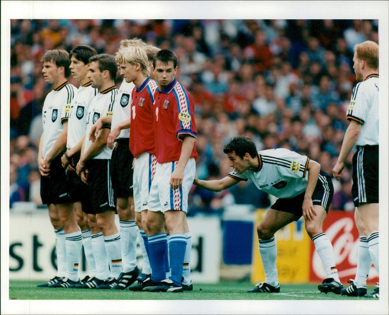 Czech Republic v Germany. The German defense - Vintage Photograph