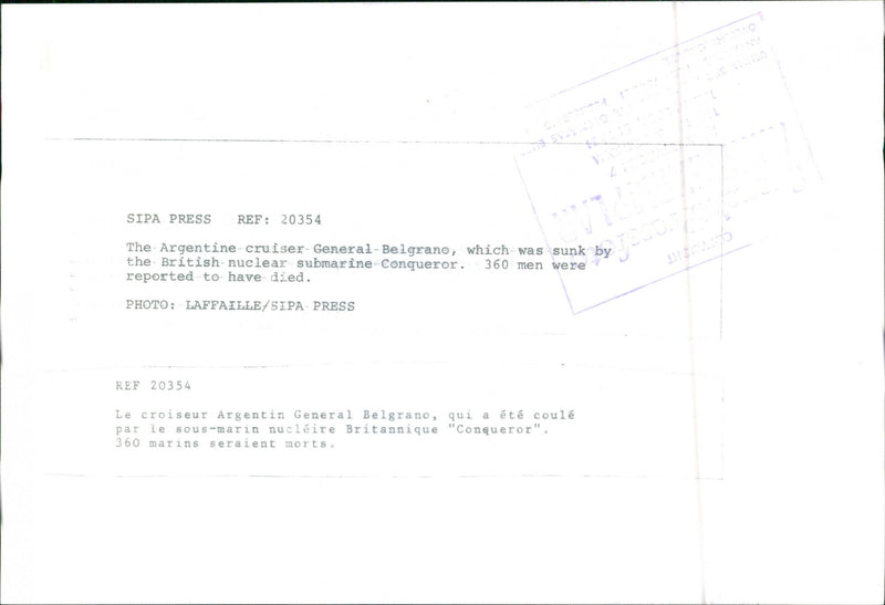 K.R.I.S Falklandskriget - Vintage Photograph