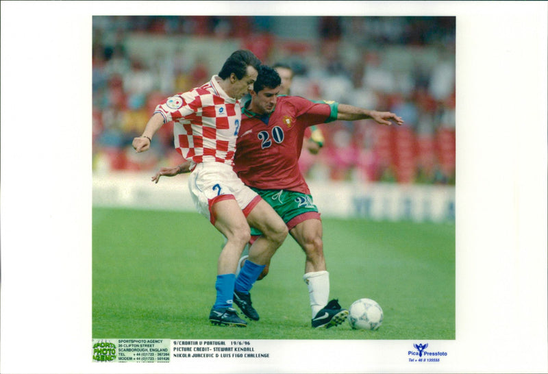 Nikola Jurcevic & Luis Figo - Vintage Photograph