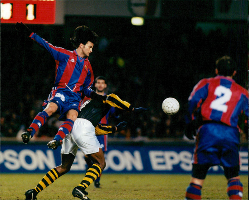 AIK - Barcelona på Råsunda - Vintage Photograph