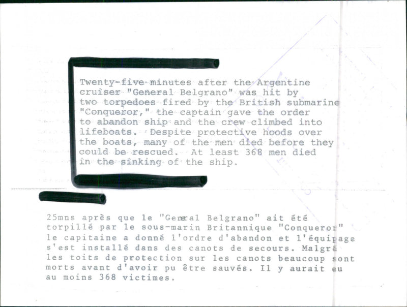 K.R.I.S Falklandskriget - Vintage Photograph