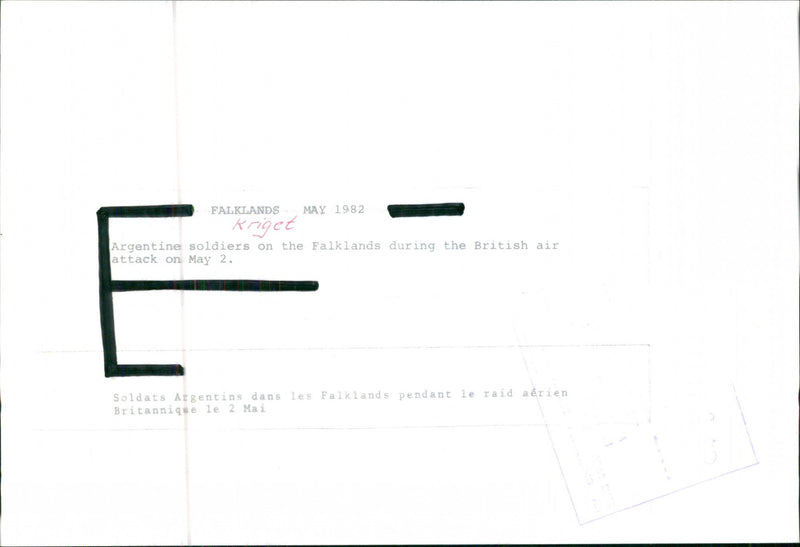 K.R.I.S Falklandskriget - Vintage Photograph