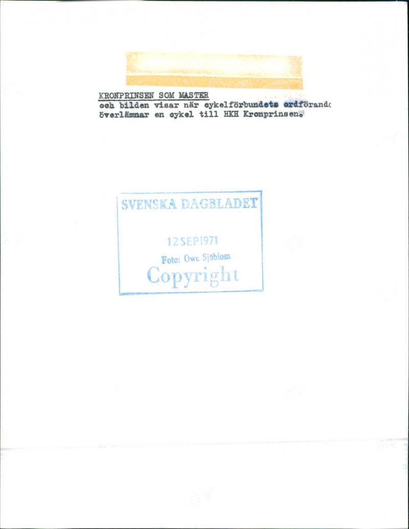 Kronprins Carl Gustaf - Vintage Photograph