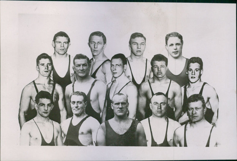 Olympic Wrestlers - Vintage Photograph