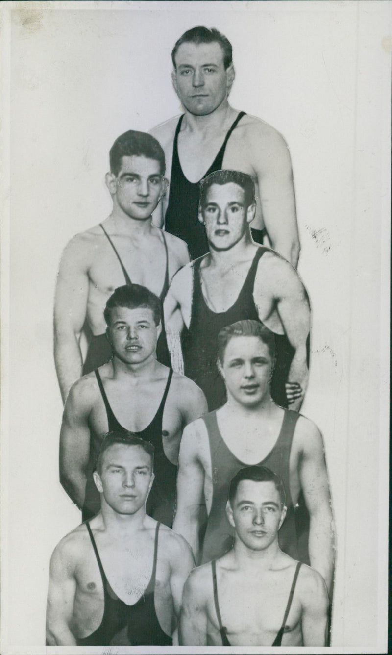 Olympic Wrestlers - Vintage Photograph