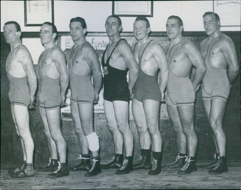 Olympic Wrestlers - Vintage Photograph