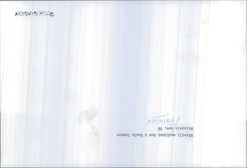 TERTERA UDARA DIRAIA MALAYSIA ROYAL MALAYSIAN MODEL INTERNATIONAL AIRCRAFT - Vintage Photograph