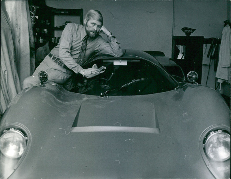 Competition driver Yngve Rosqvist - Vintage Photograph