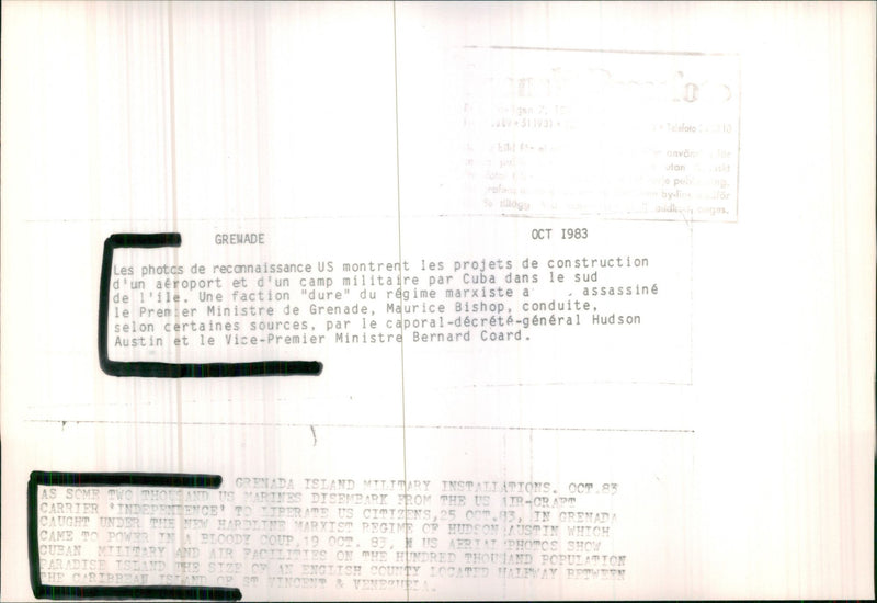 Karta Grenada - Vintage Photograph