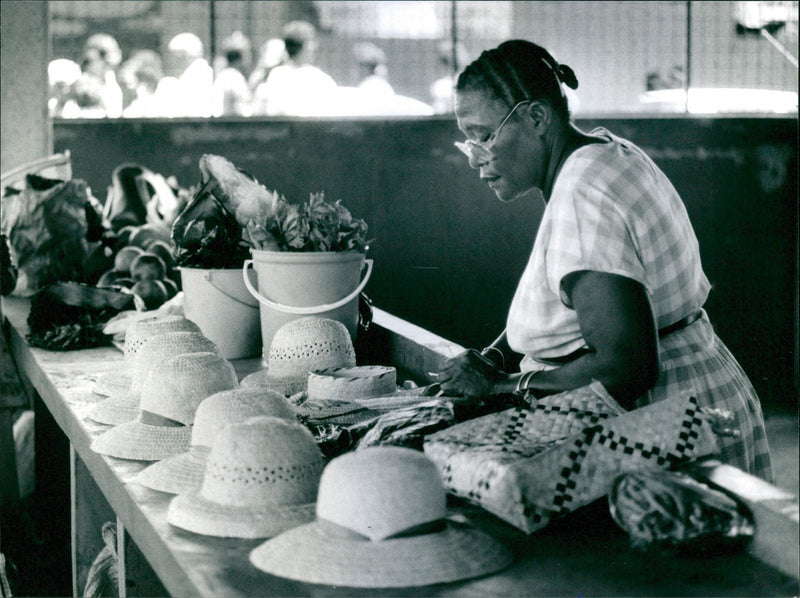 Marknad i Grenada - Vintage Photograph