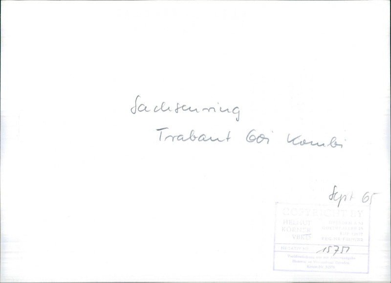 Sachsenring Trabant 601 Kombi - Vintage Photograph