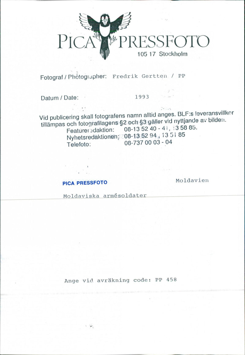 Moldovan Army Soldier - Vintage Photograph