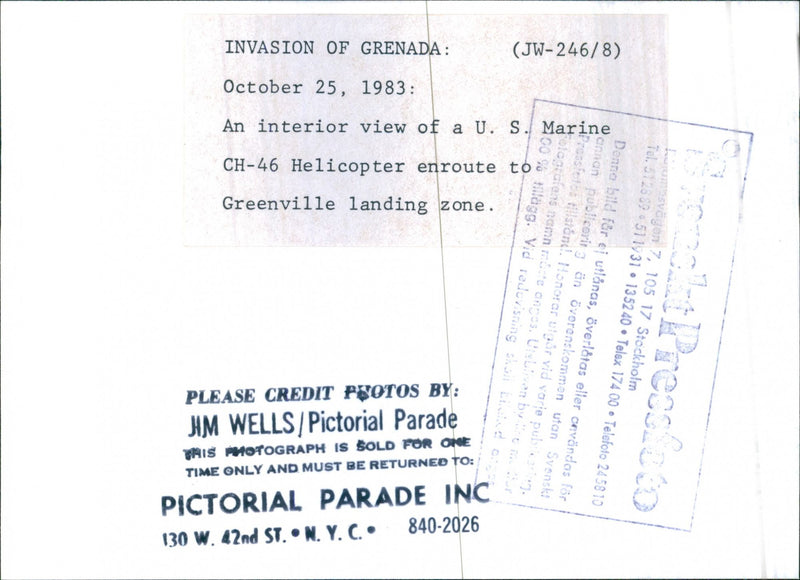 Interiör i en Amerikansk helikopter från CH-46 - Vintage Photograph