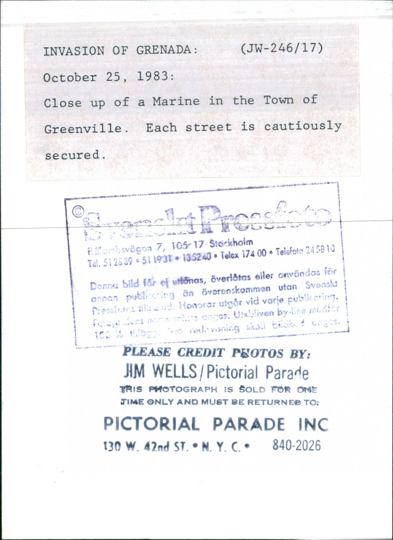 Soldat under invasionen i Grenada - Vintage Photograph