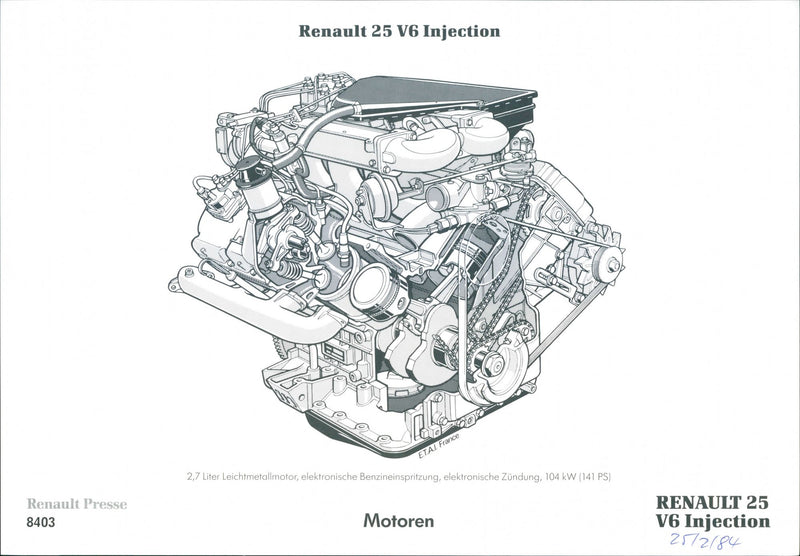 Renault 25 V6 Injection - Vintage Photograph