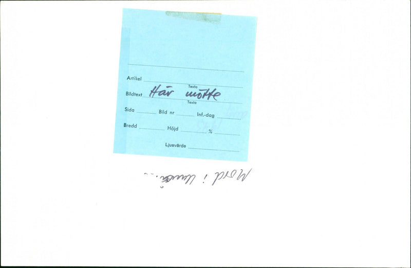 RITSMINDERUM STEN STURE SANDBEN ANDERSON ESPECIALLY STOCKSJO MURDER COME - Vintage Photograph