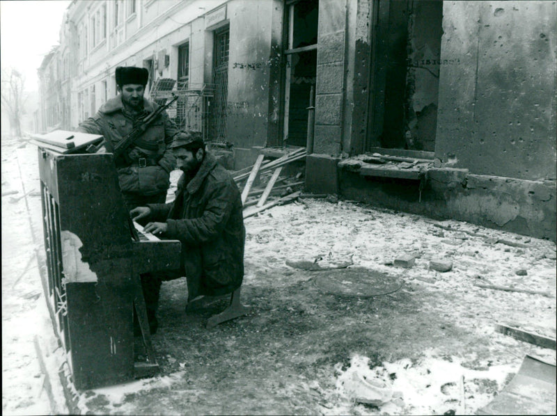 Chechen soldiers - Vintage Photograph