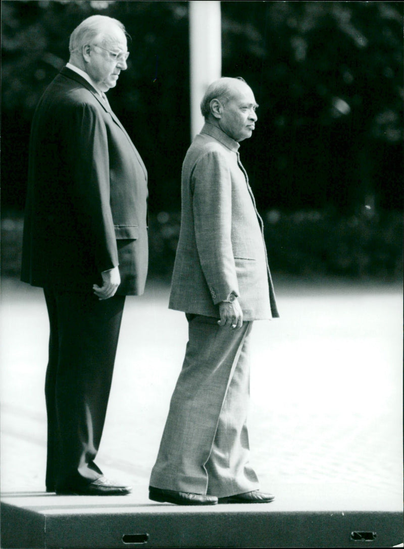 Narasimha Rao und Helmut Kohl - Vintage Photograph