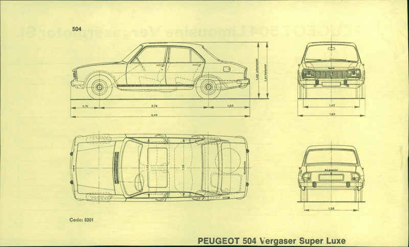 Peugeot 504 - Vintage Photograph