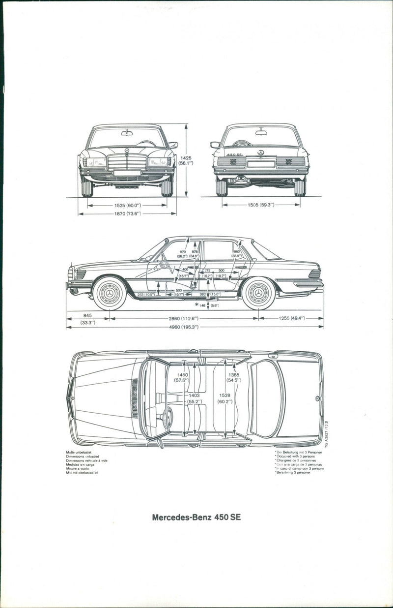 Mercedes Benz 450 SE - Vintage Photograph