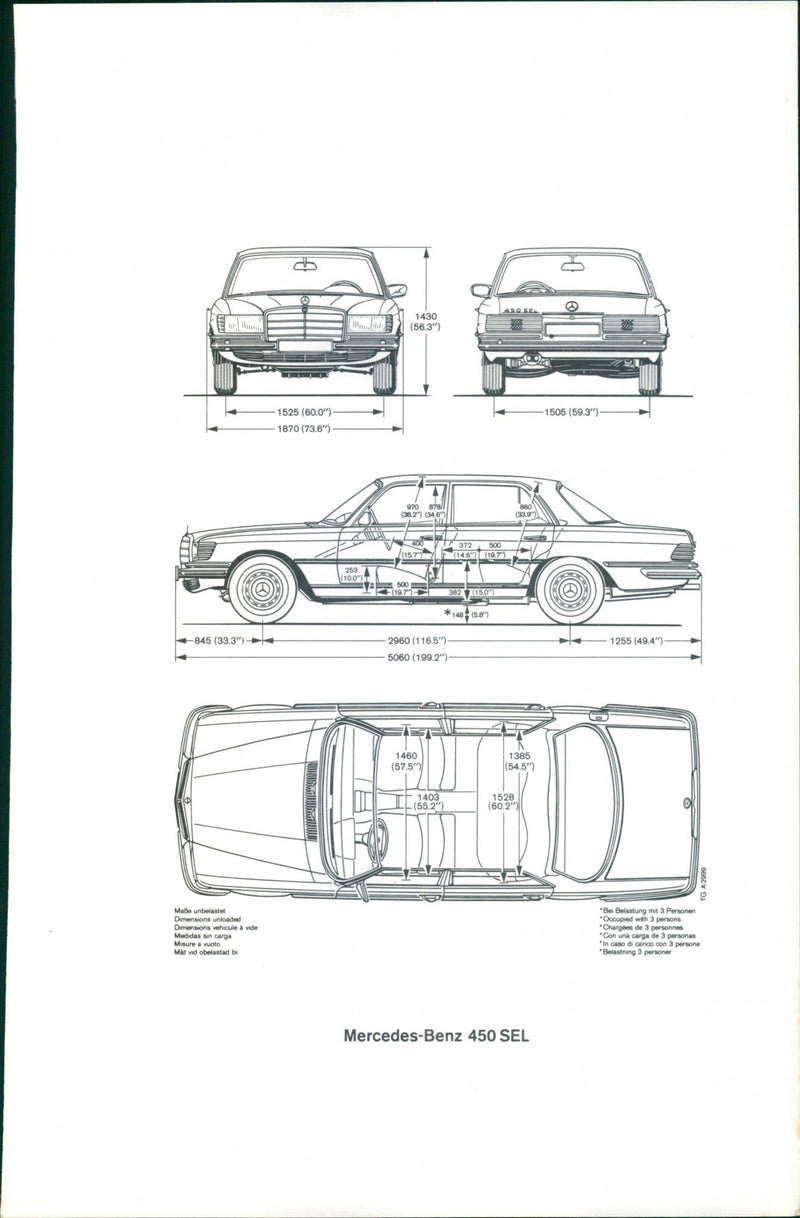 Mercedes Benz 450 SEL - Vintage Photograph