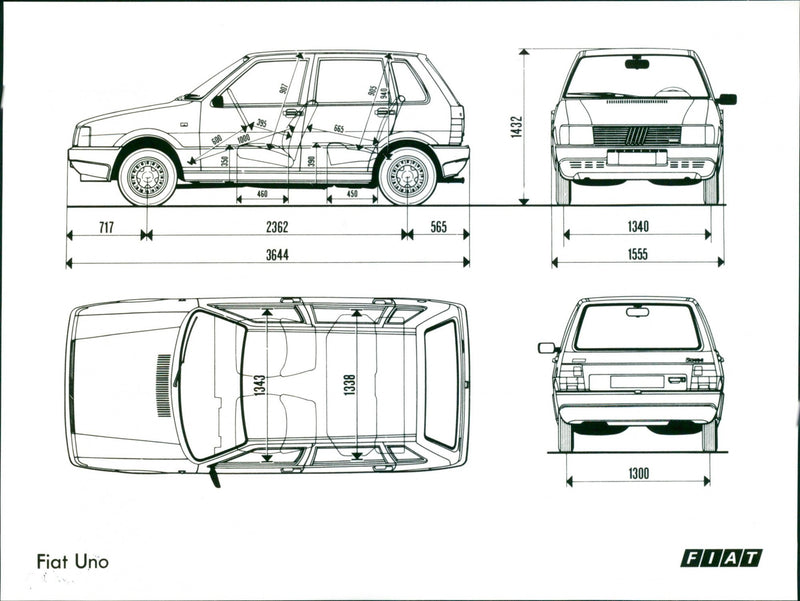 Fiat Uno. - Vintage Photograph