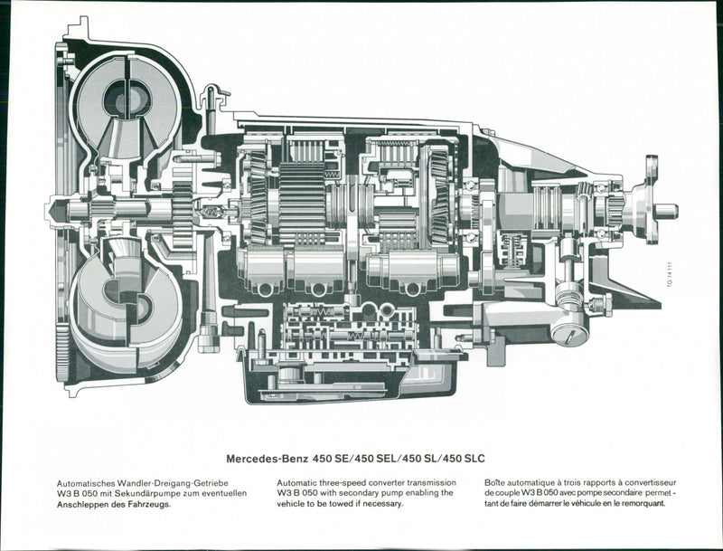 Mercedes Benz 450 SE / 450 SEL / 450 SL / 450 SLC - Vintage Photograph