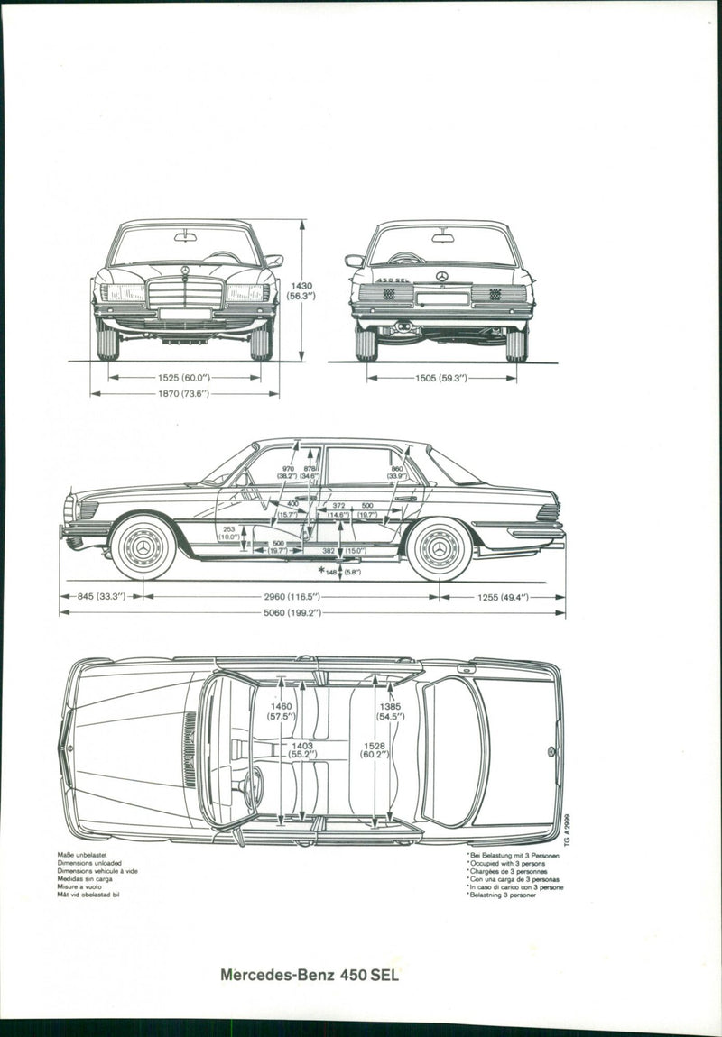 Mercedes Benz 450 SEL - Vintage Photograph