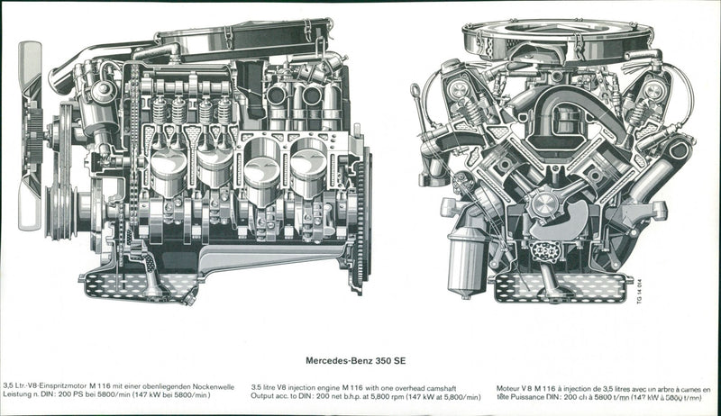 Mercedes Benz 350 SE - Vintage Photograph