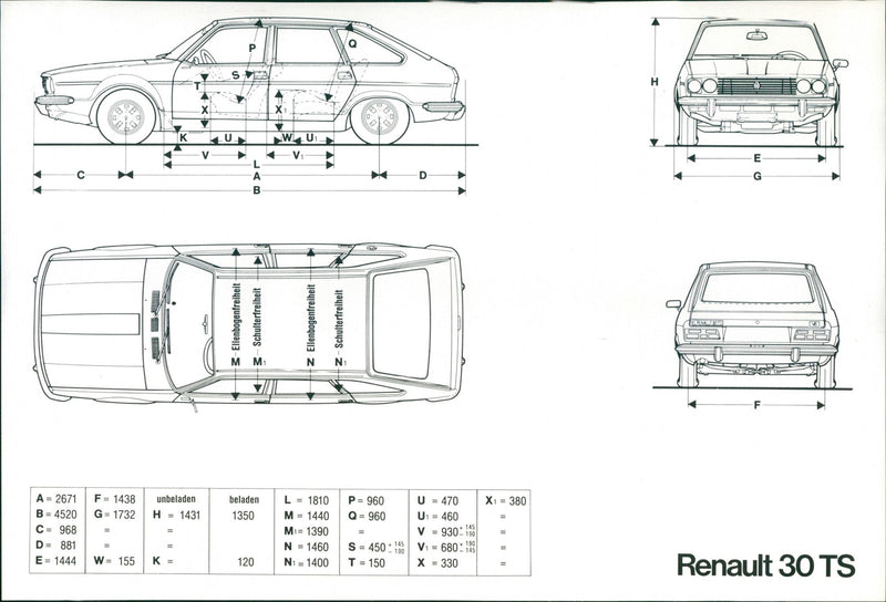 Renault 30 TS - Vintage Photograph