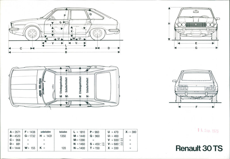 Renault 30 TS - Vintage Photograph