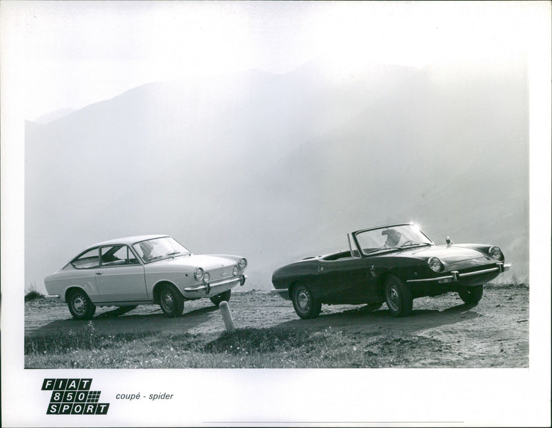 Fiat 850 Special Coupe and Spider - Vintage Photograph