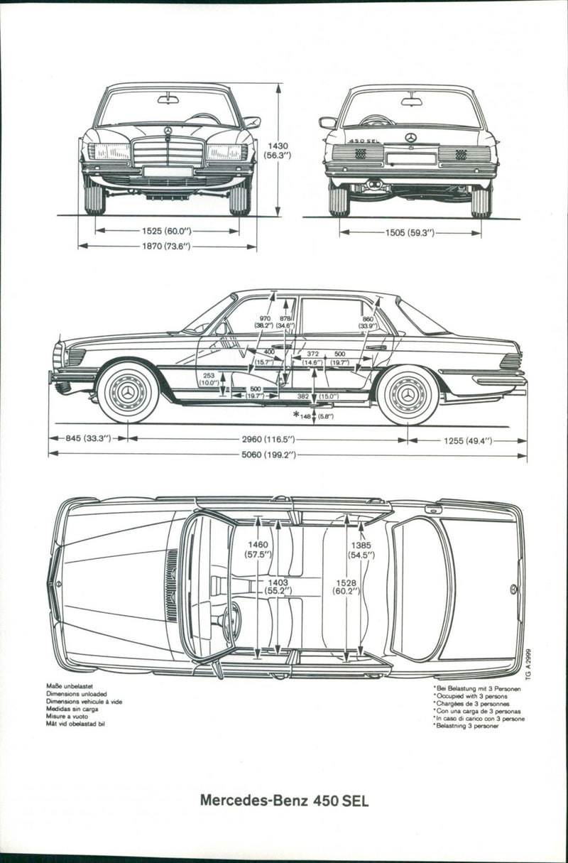 Mercedes Benz 450 SEL - Vintage Photograph