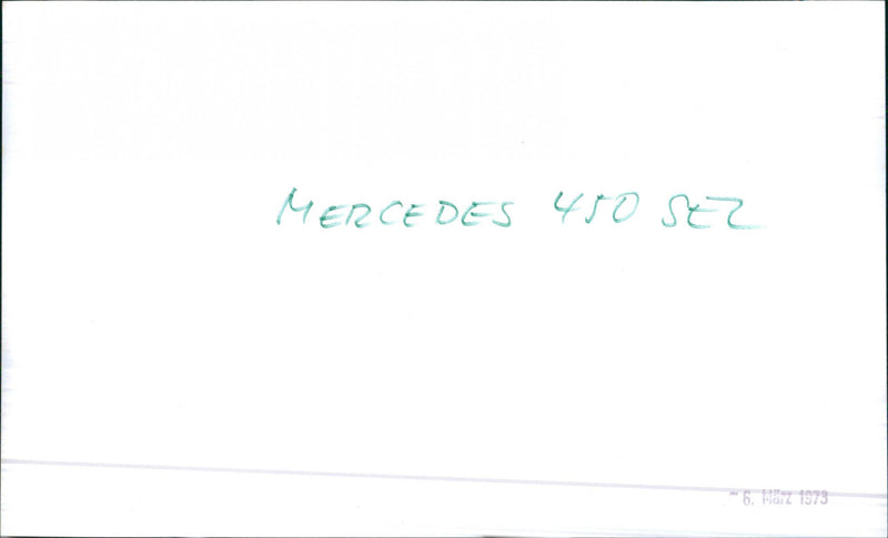 Mercedes Benz  450 SEL - Vintage Photograph