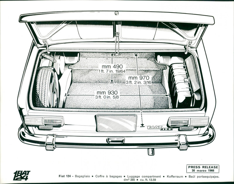 Fiat 124 - Vintage Photograph