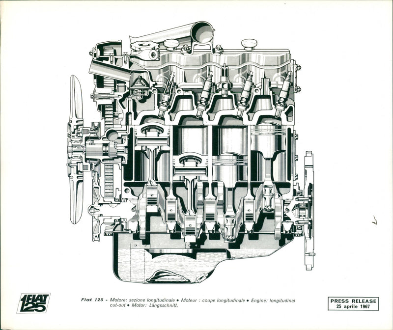 1967 Fiat 125 - Vintage Photograph