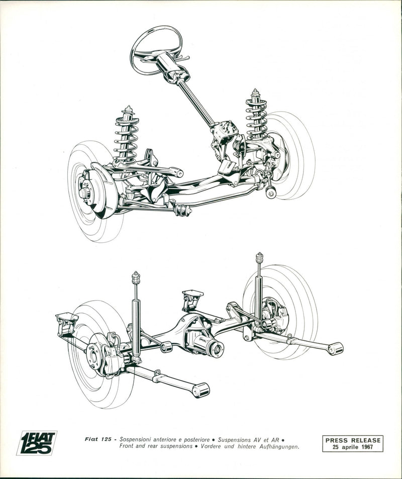 1967 Fiat 125 - Vintage Photograph