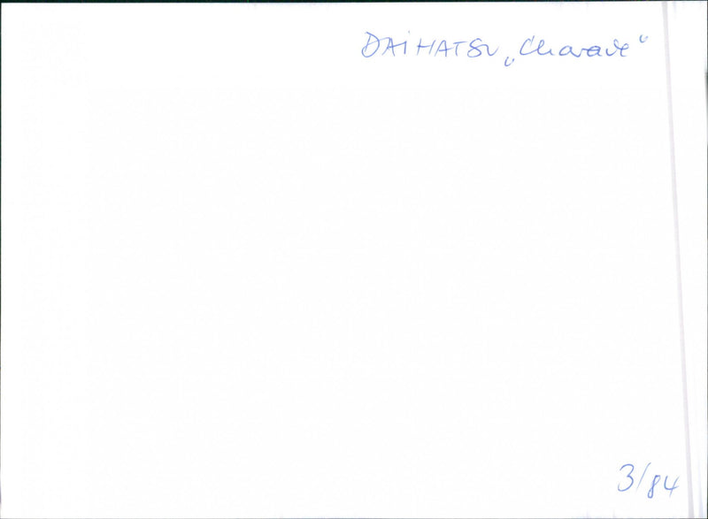 1984 Daihatsu Charade - Vintage Photograph