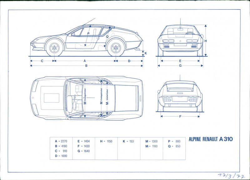 Renault Alpine A310 - Vintage Photograph