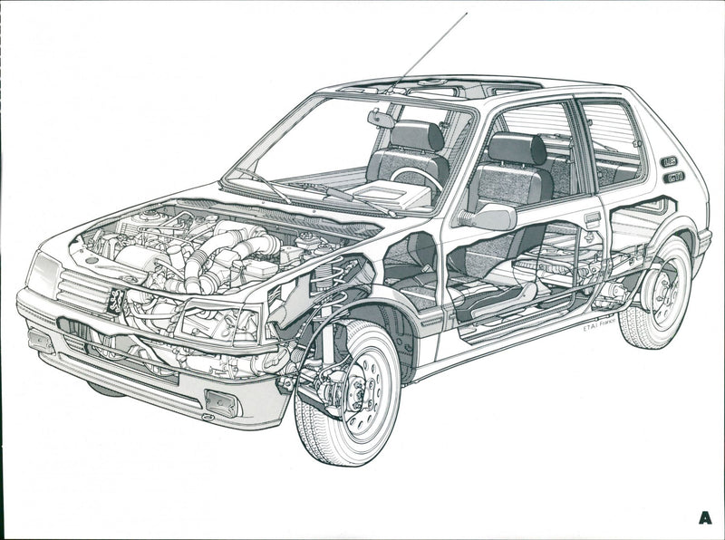 1984 Peugeot 205 GTI - Vintage Photograph