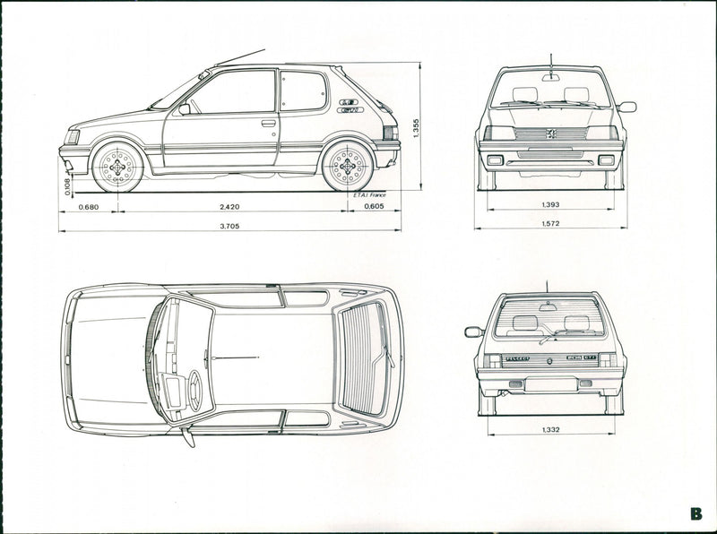 1984 Peugeot 205 GTI - Vintage Photograph