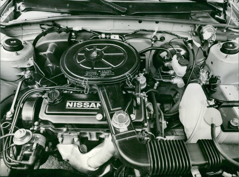 1981 Datsun Stanza Engine - Vintage Photograph