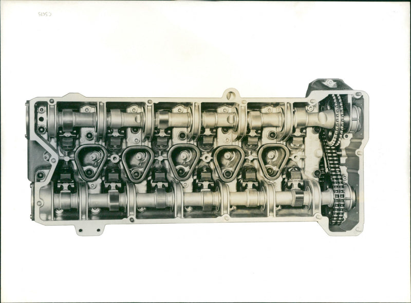1972 Mercedes-Benz 280 E Engine - Vintage Photograph