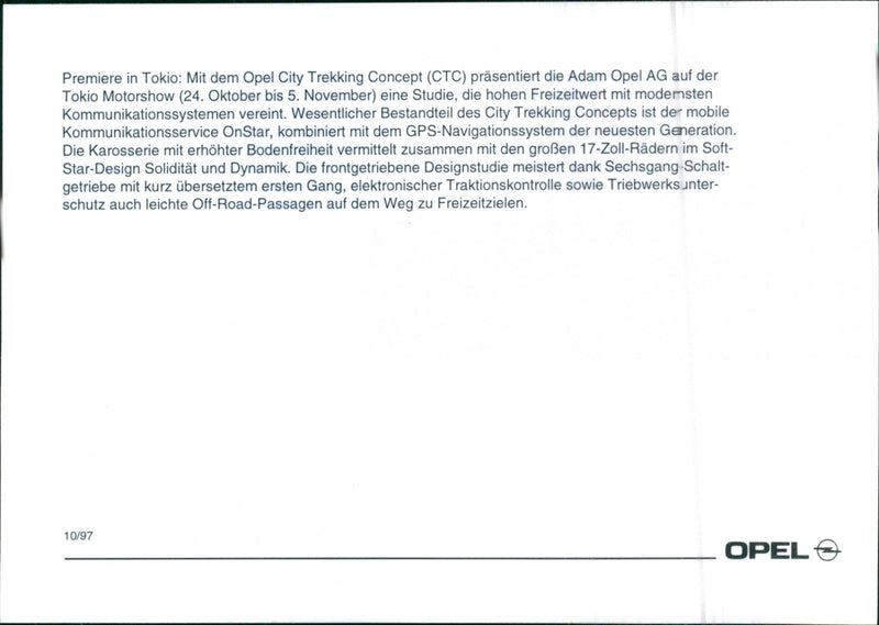 Opel City Trekking Concept - Vintage Photograph