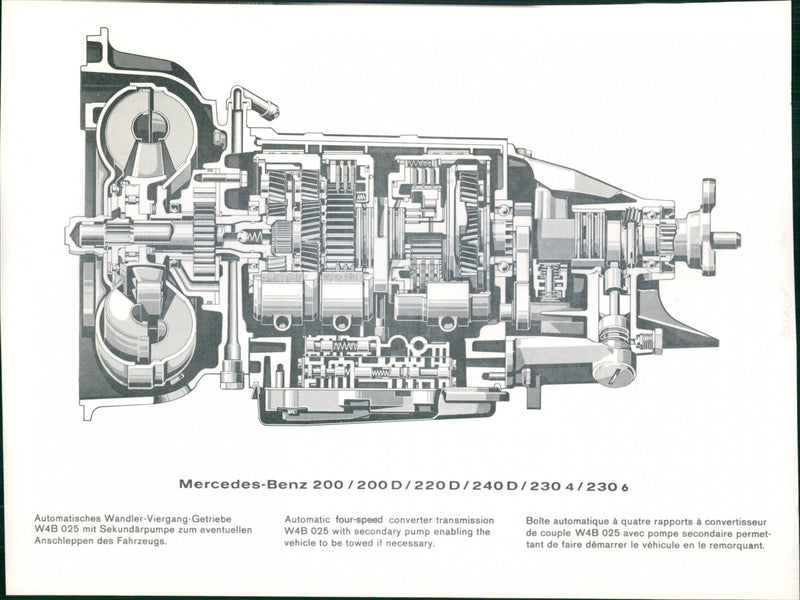 1973 Mercedes-Benz 200 / 200D / 220D / 240D / 230 4 / 230 6 - Vintage Photograph