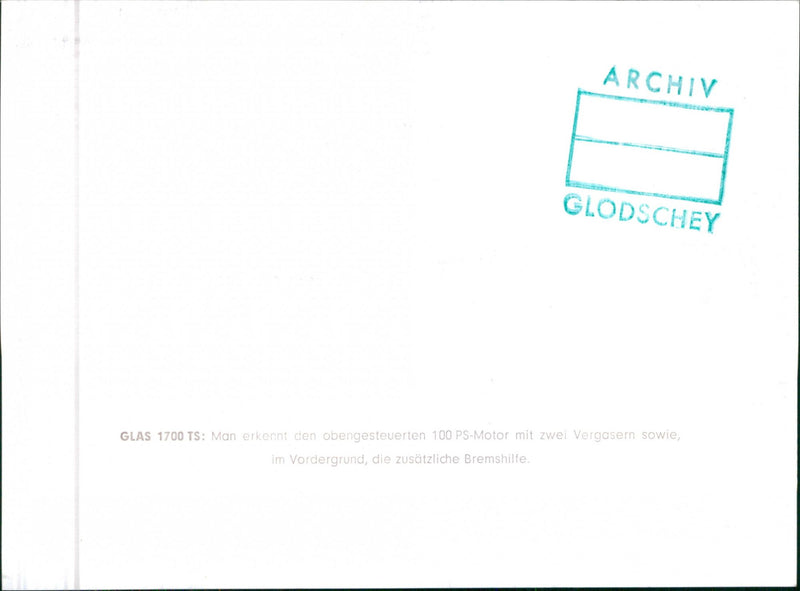 Glas 1700 TS - Vintage Photograph