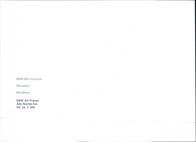 BMW M3 Sedan 1995 - Vintage Photograph