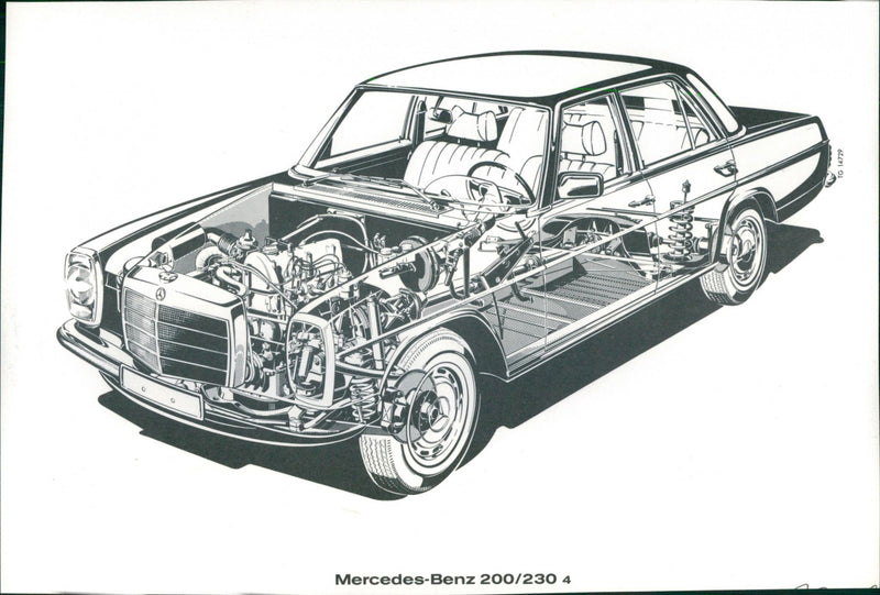 1973 Mercedes-Benz 200/230 4 - Vintage Photograph