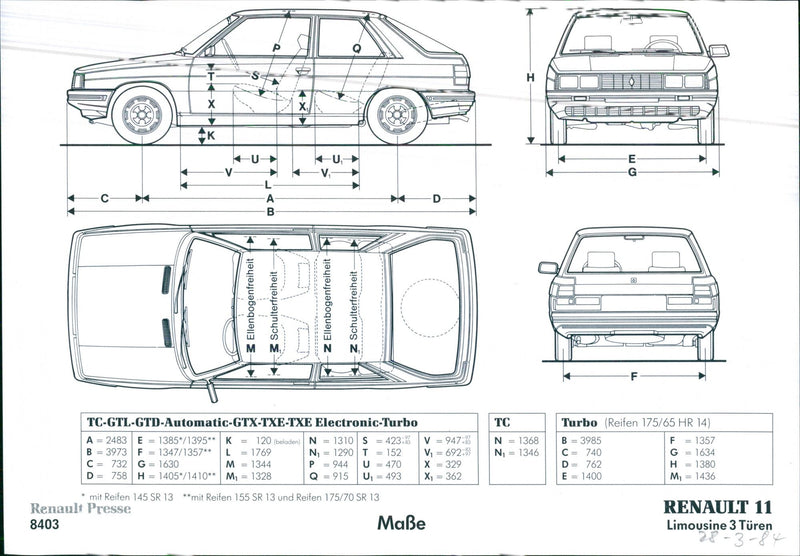 1984 Renault 11 Turbo - Vintage Photograph