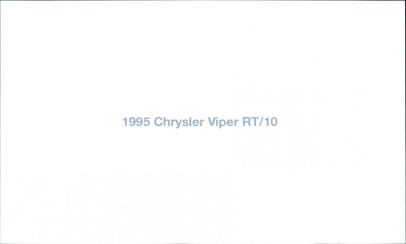 Chrysler 1995 - Vintage Photograph